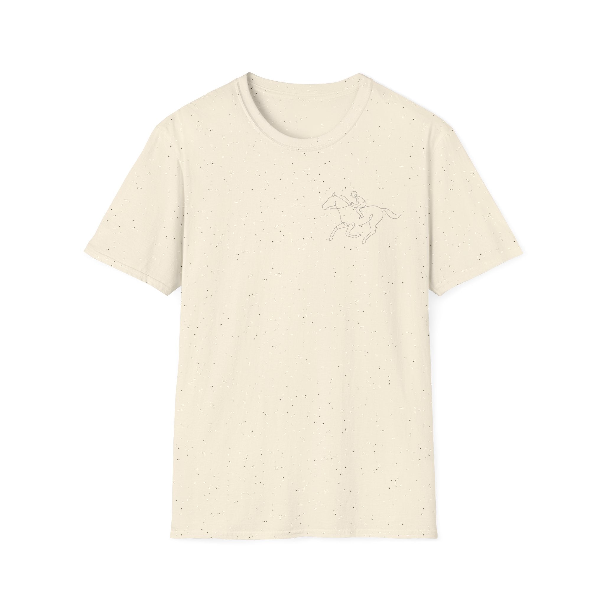 Pencil outline horse racing, jockeyT-Shirt
