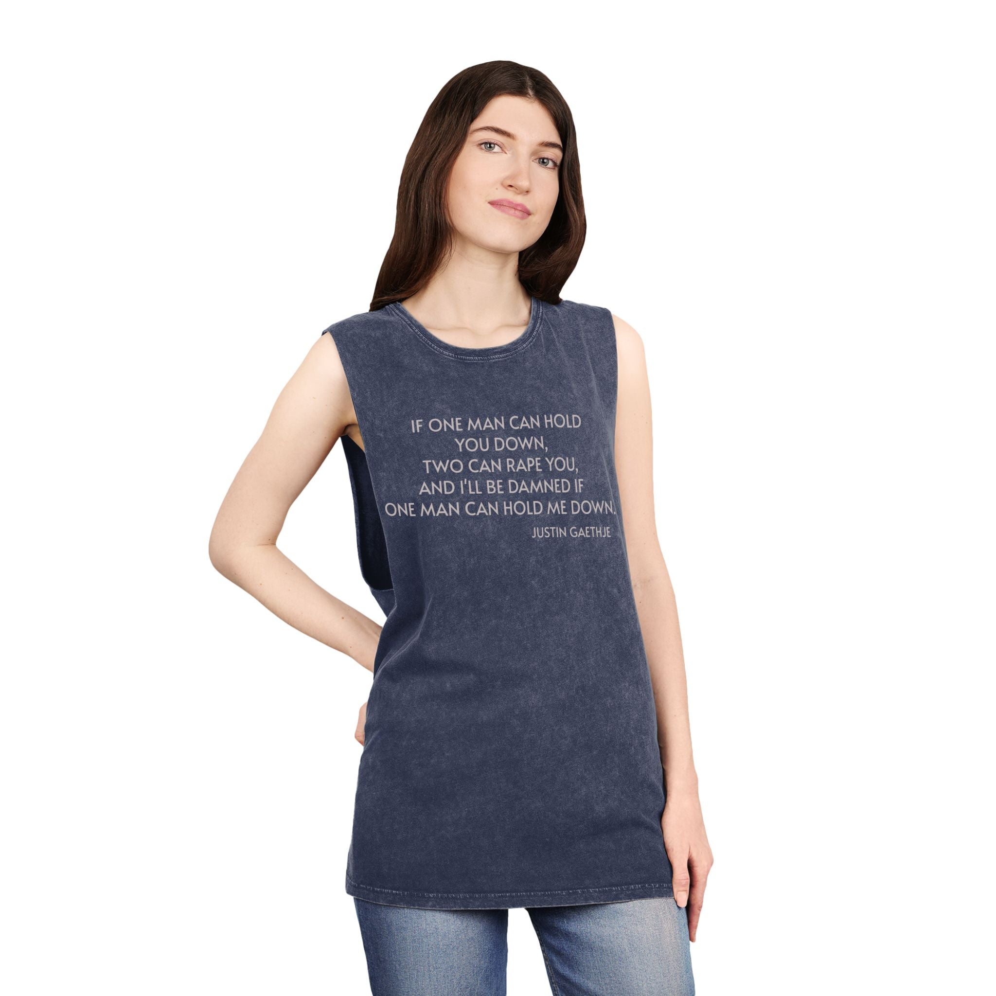 If One Man Can Hold You Down quote Tank Top GYM Justin Gaethje UFC