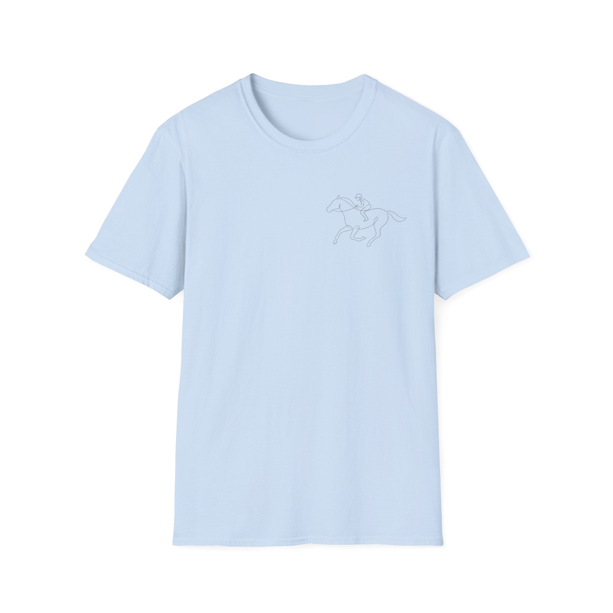 Pencil outline horse racing, jockeyT-Shirt