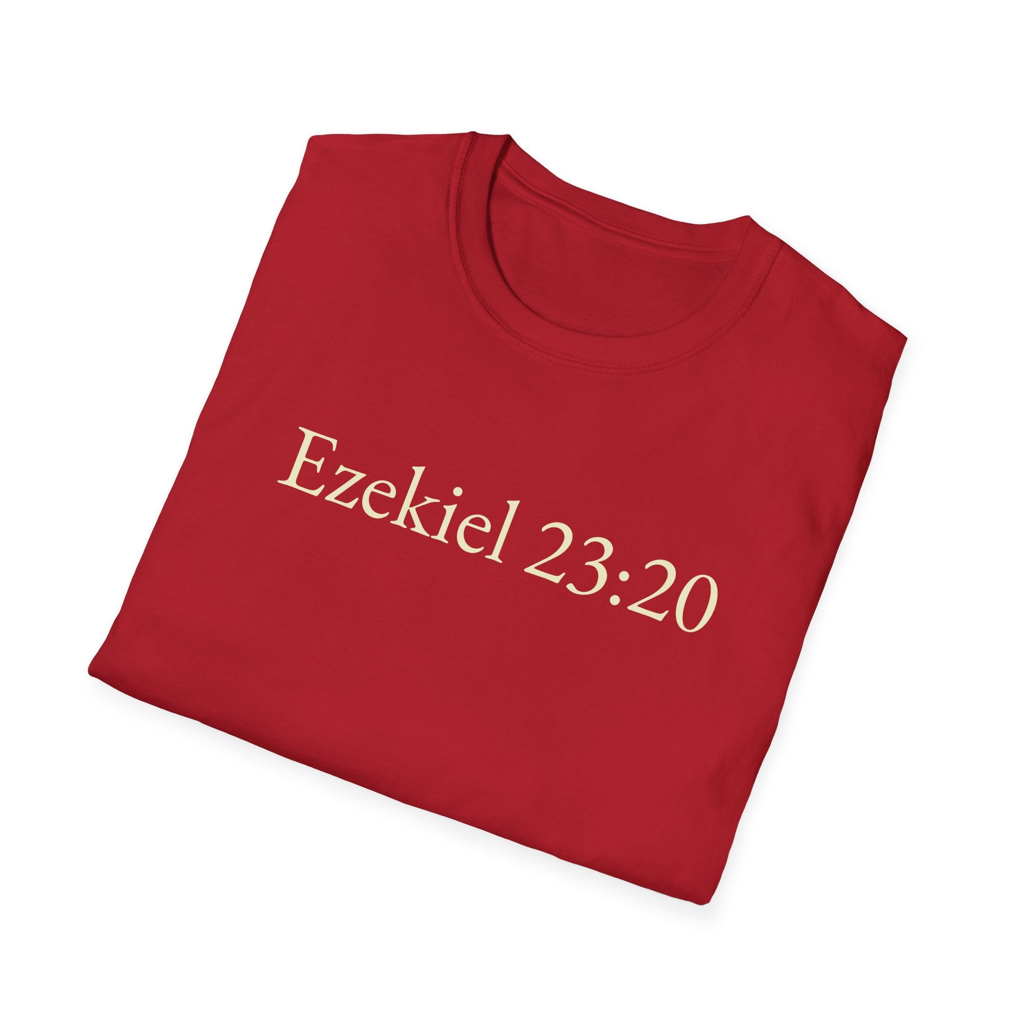 Ezekiel 23:20 Shirt Funny Bible Verse Tee Subtle Humor Graphic T-Shirt Unisex