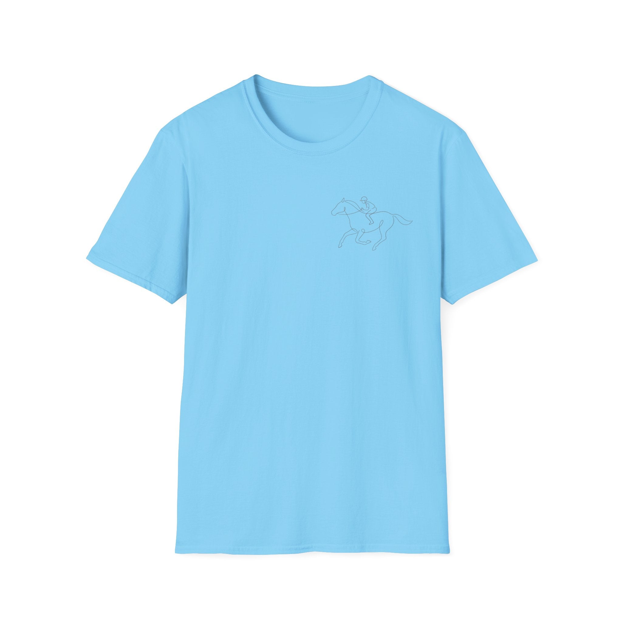 Pencil outline horse racing, jockeyT-Shirt