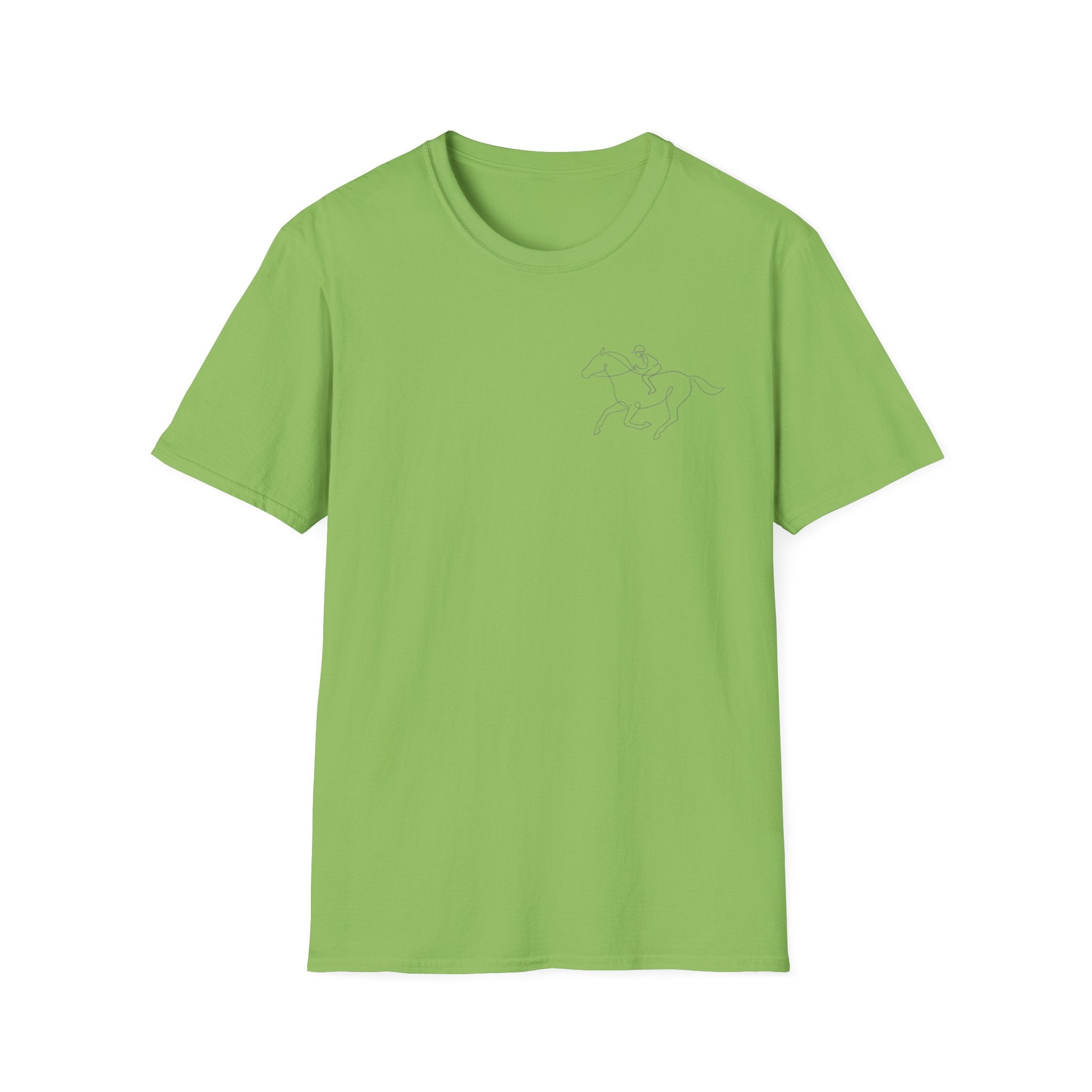 Pencil outline horse racing, jockeyT-Shirt
