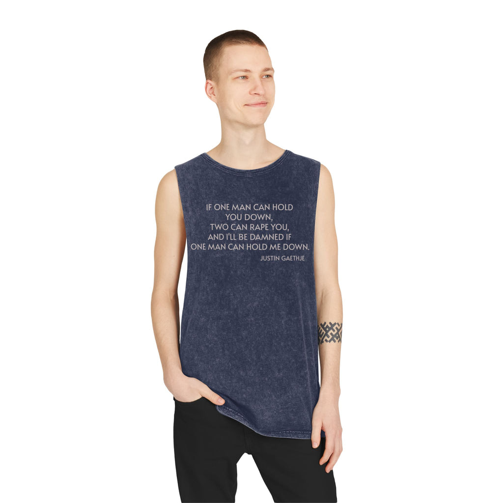If One Man Can Hold You Down quote Tank Top GYM Justin Gaethje UFC