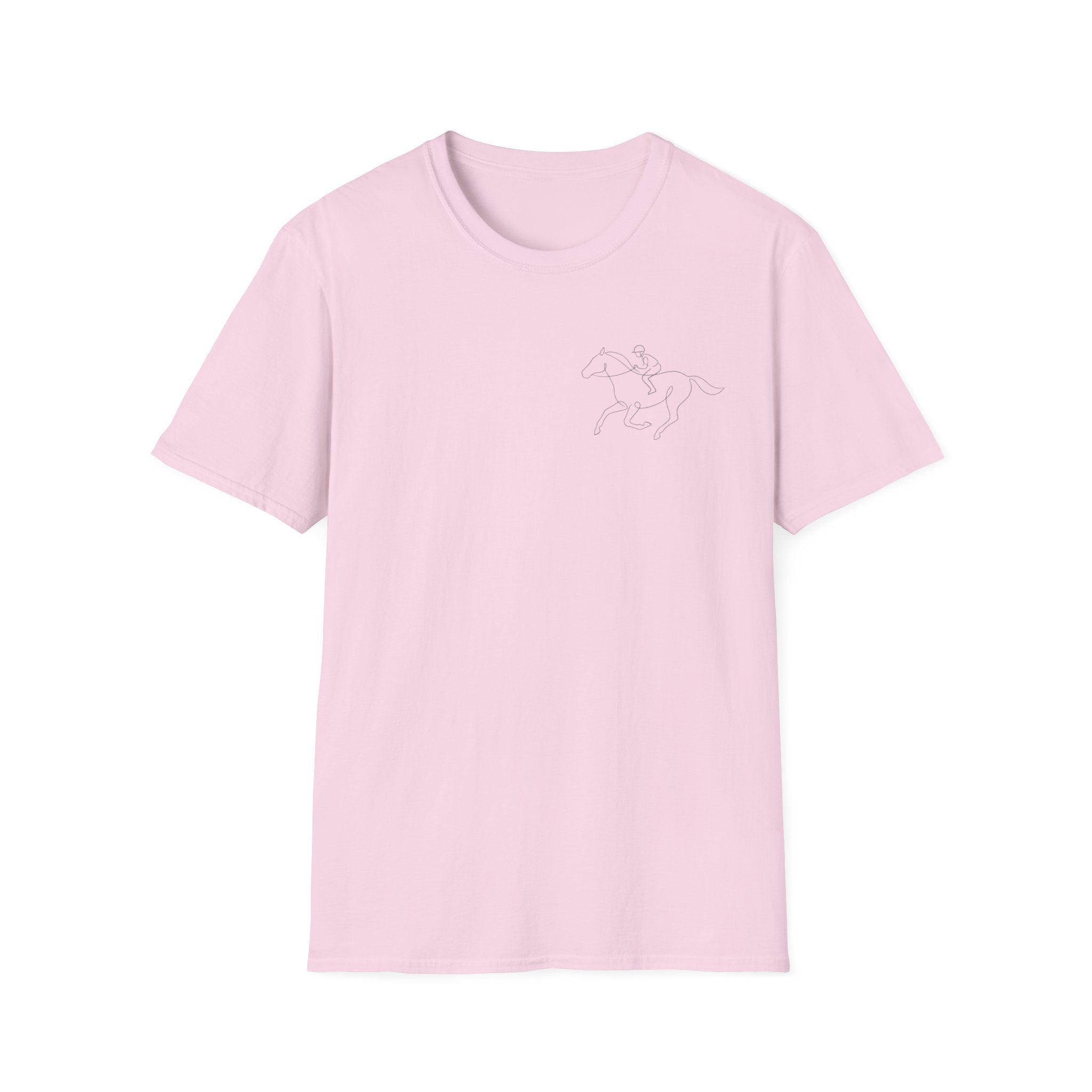 Pencil outline horse racing, jockeyT-Shirt