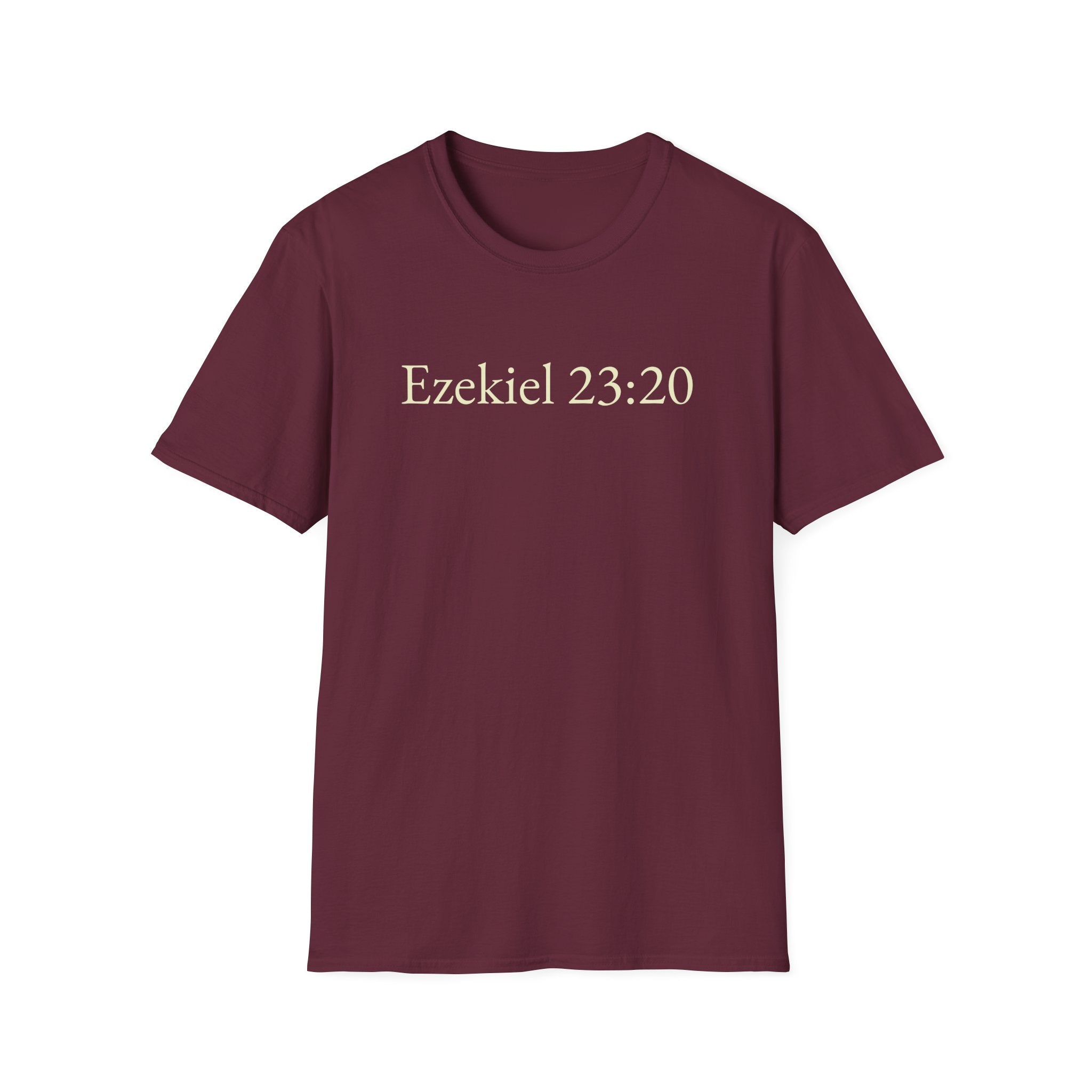 Ezekiel 23:20 Shirt Funny Bible Verse Tee Subtle Humor Graphic T-Shirt Unisex