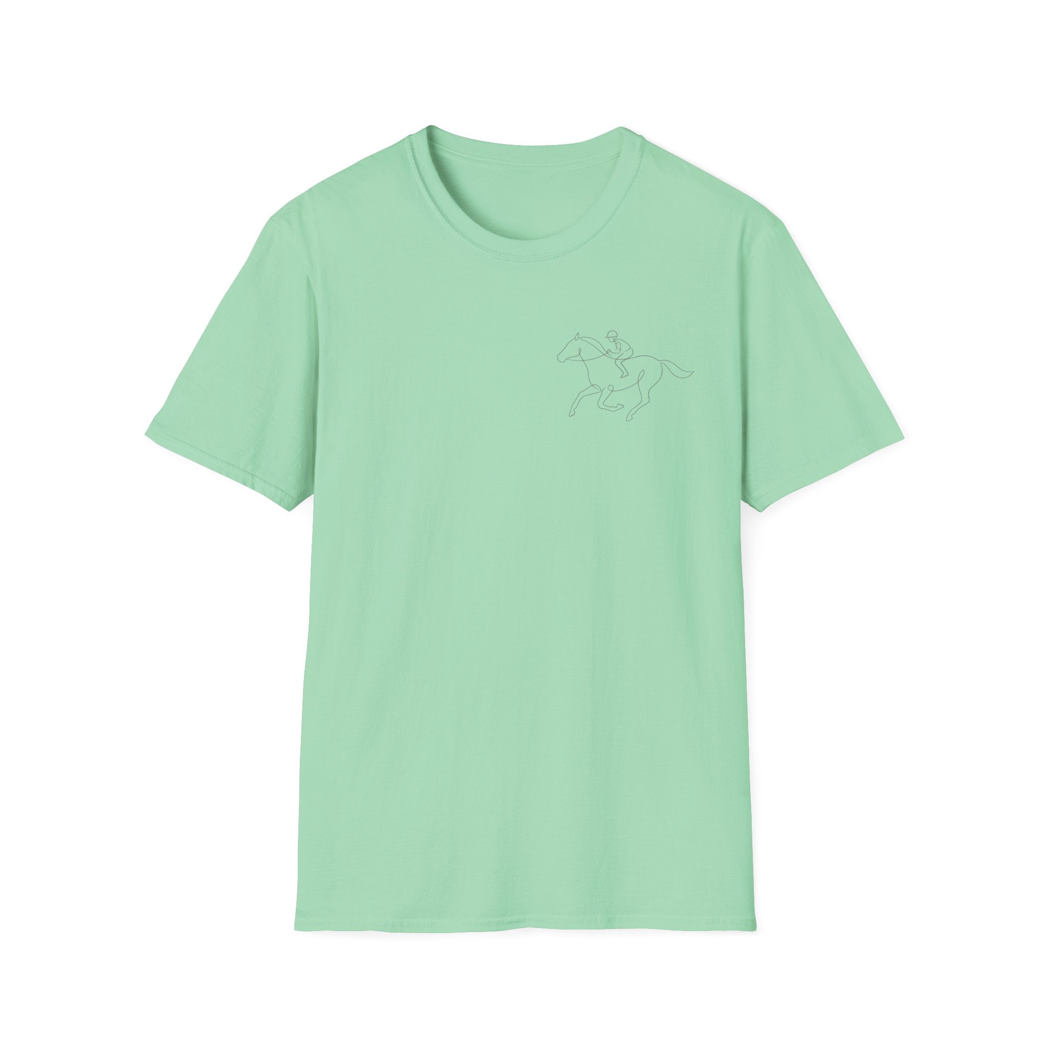 Pencil outline horse racing, jockeyT-Shirt