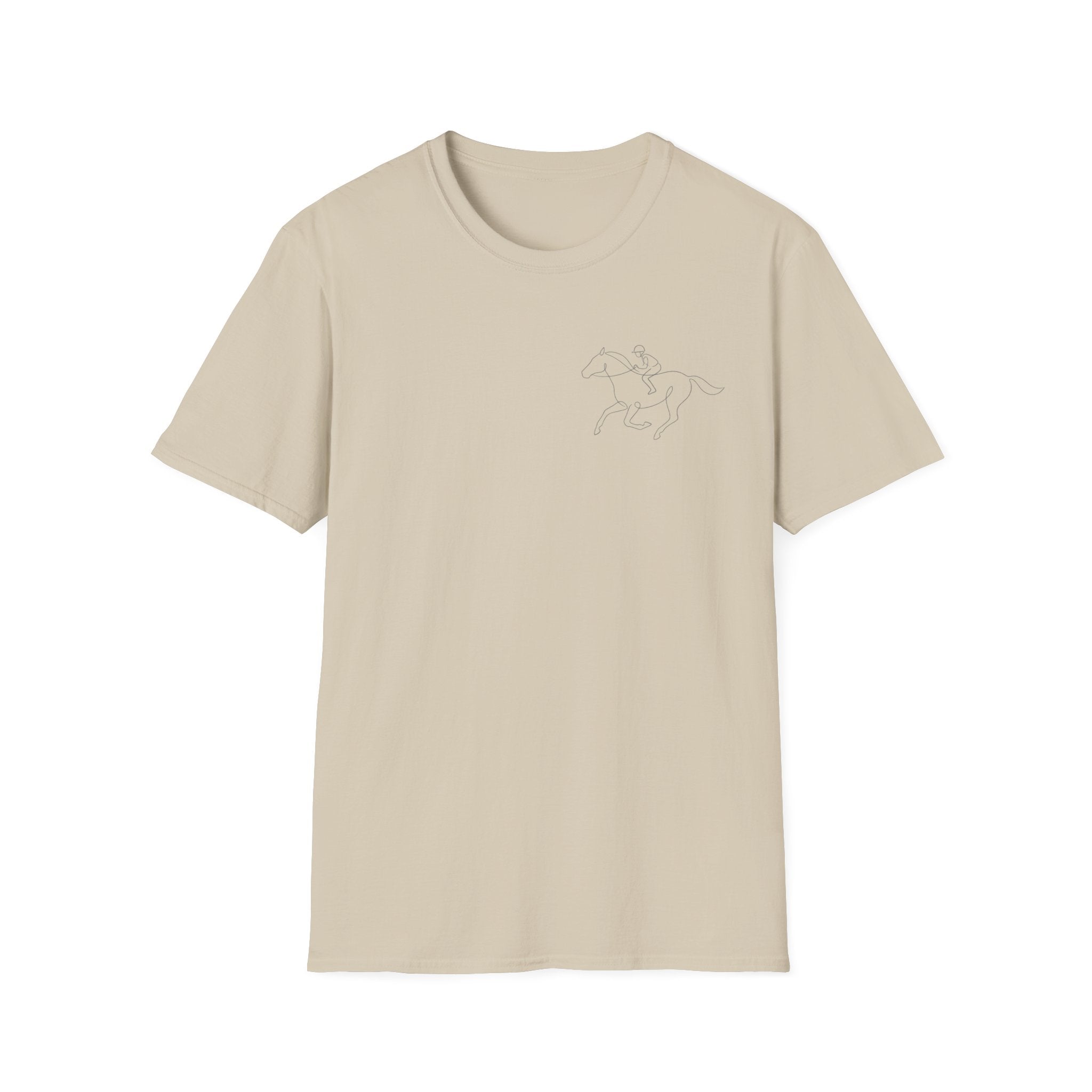 Pencil outline horse racing, jockeyT-Shirt