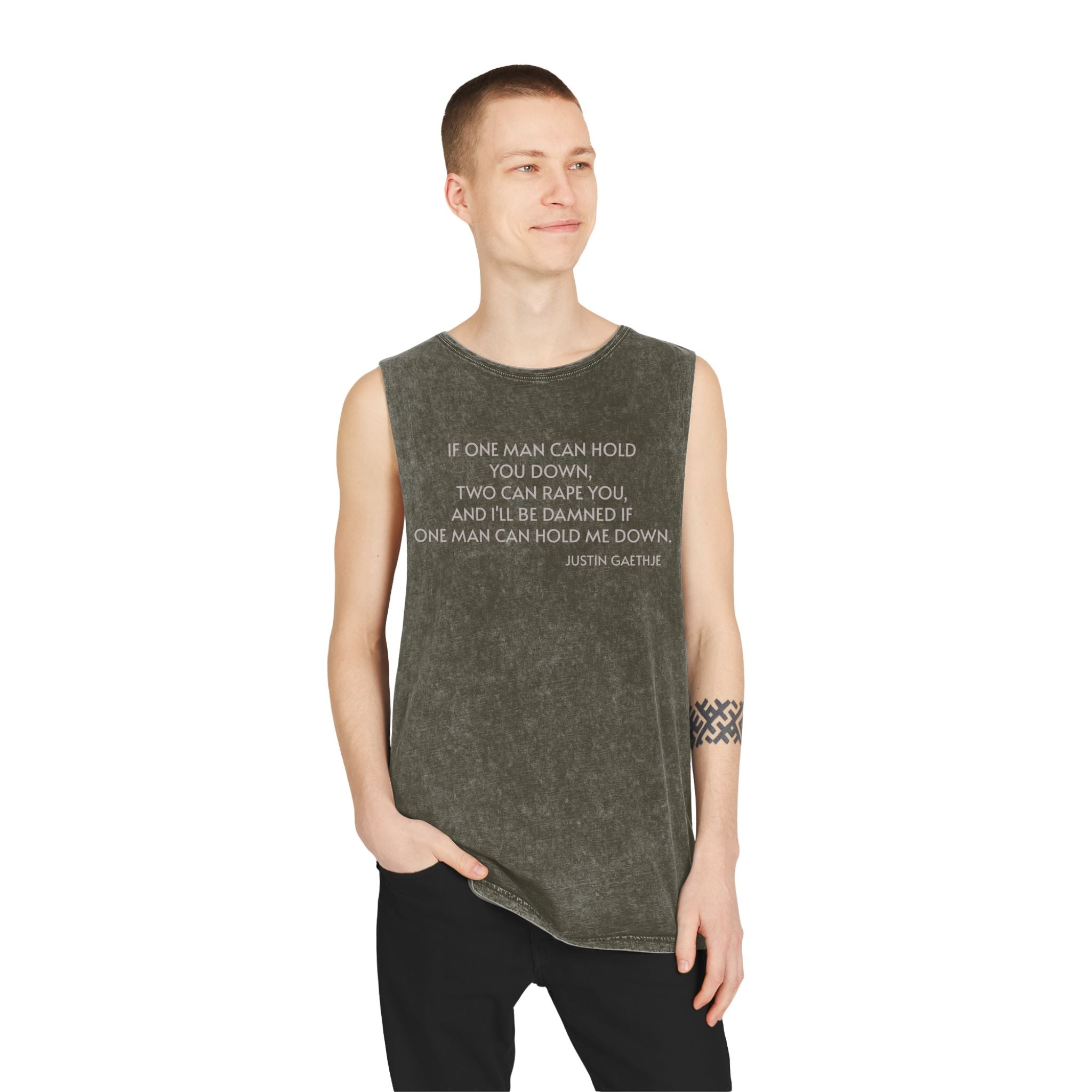 If One Man Can Hold You Down quote Tank Top GYM Justin Gaethje UFC
