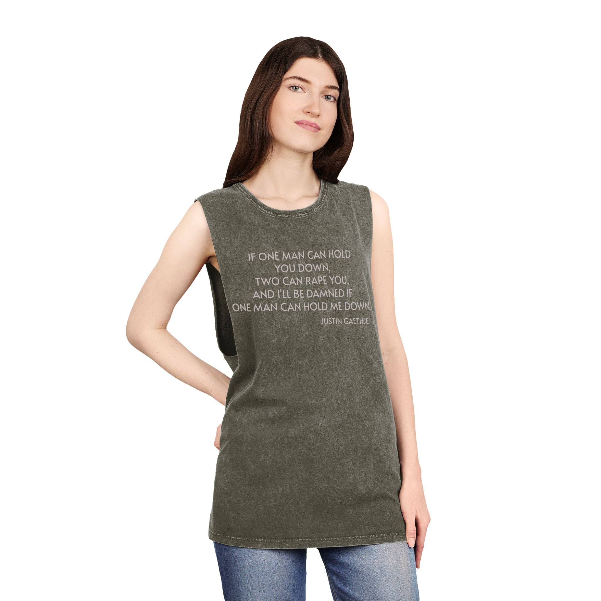 If One Man Can Hold You Down quote Tank Top GYM Justin Gaethje UFC