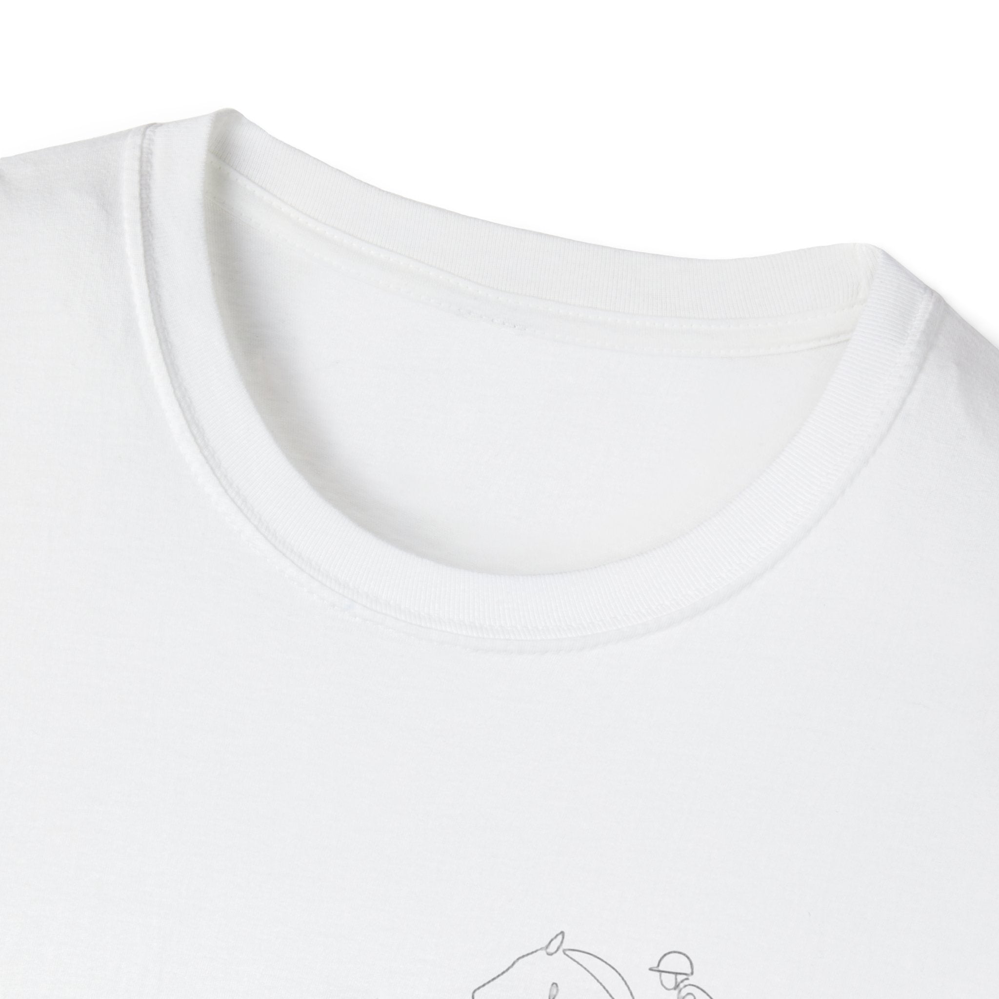 Pencil outline horse racing, jockeyT-Shirt