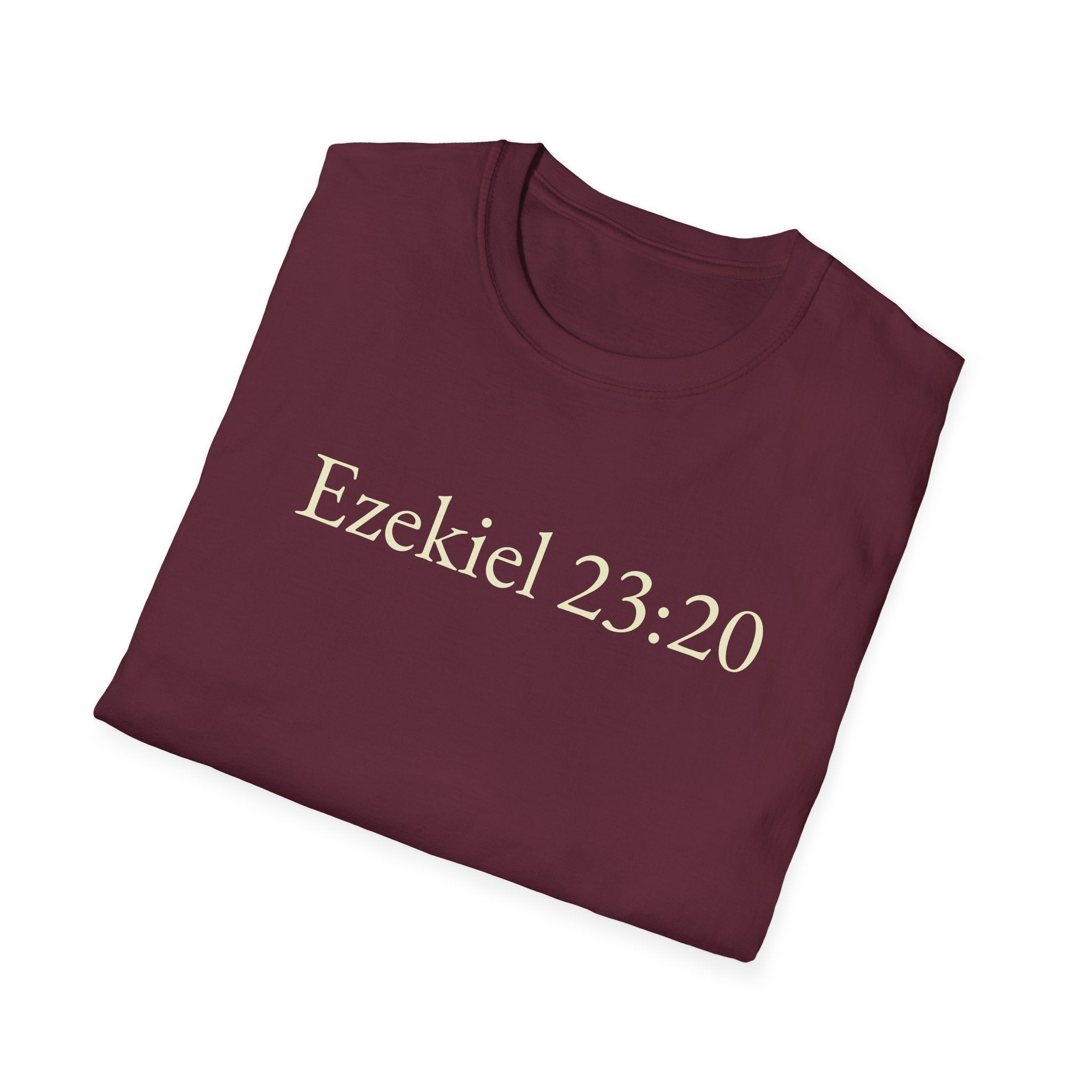 Ezekiel 23:20 Shirt Funny Bible Verse Tee Subtle Humor Graphic T-Shirt Unisex