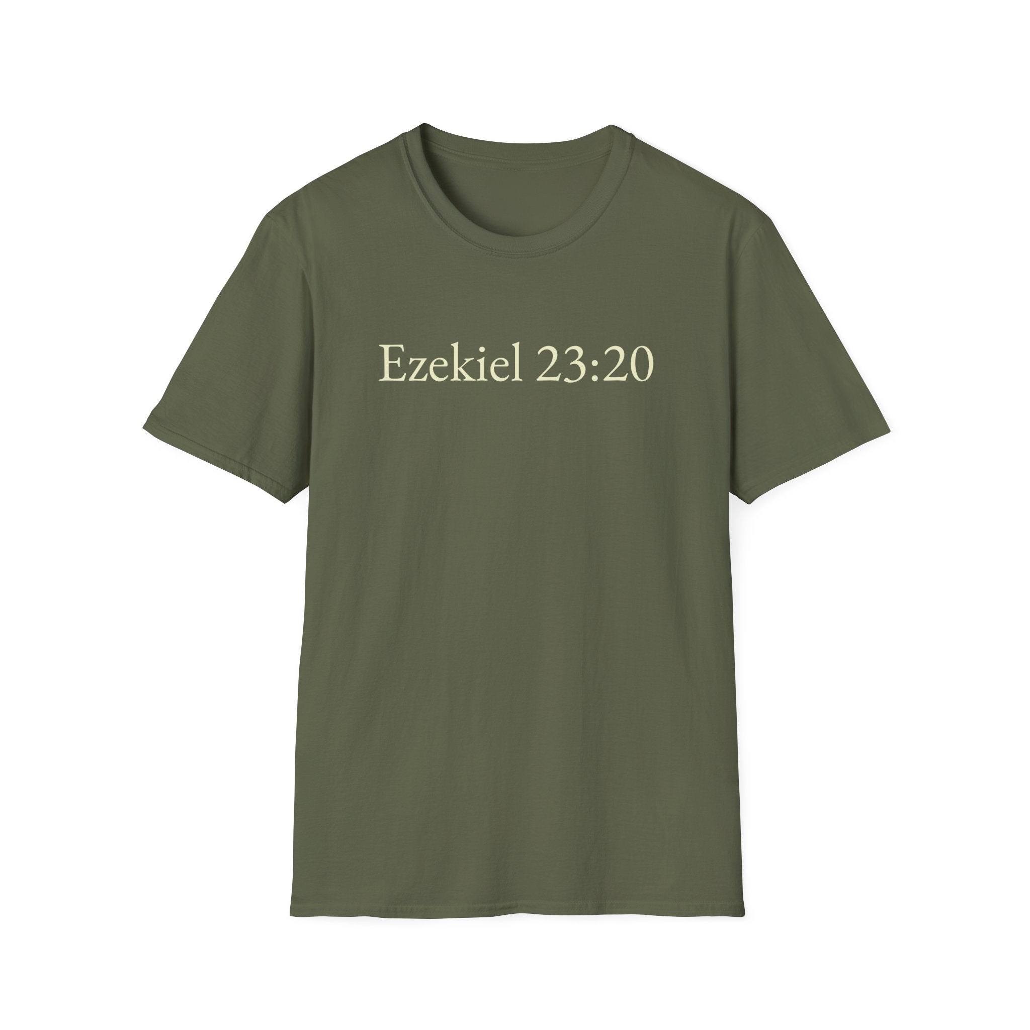 Ezekiel 23:20 Shirt Funny Bible Verse Tee Subtle Humor Graphic T-Shirt Unisex