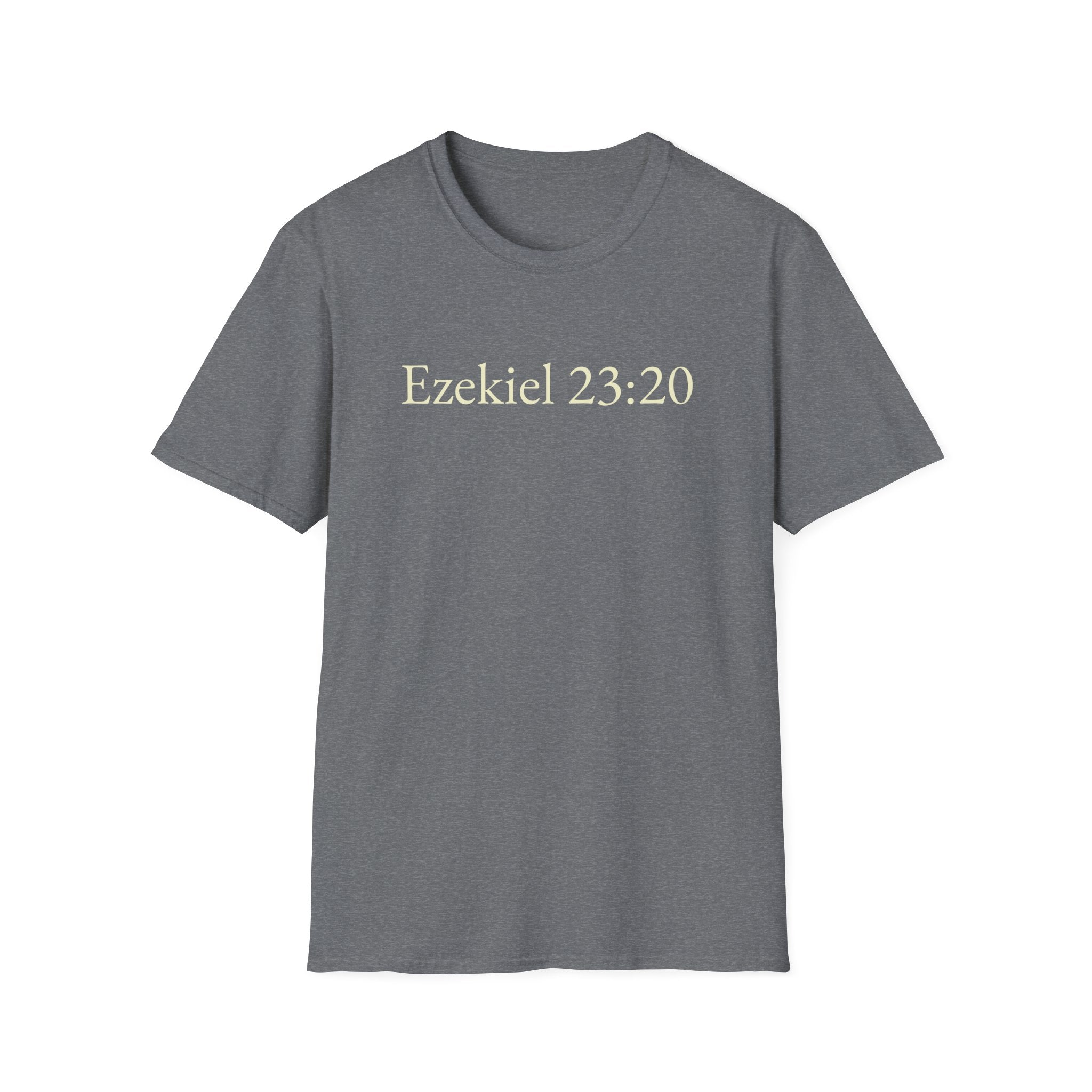 Ezekiel 23:20 Shirt Funny Bible Verse Tee Subtle Humor Graphic T-Shirt Unisex