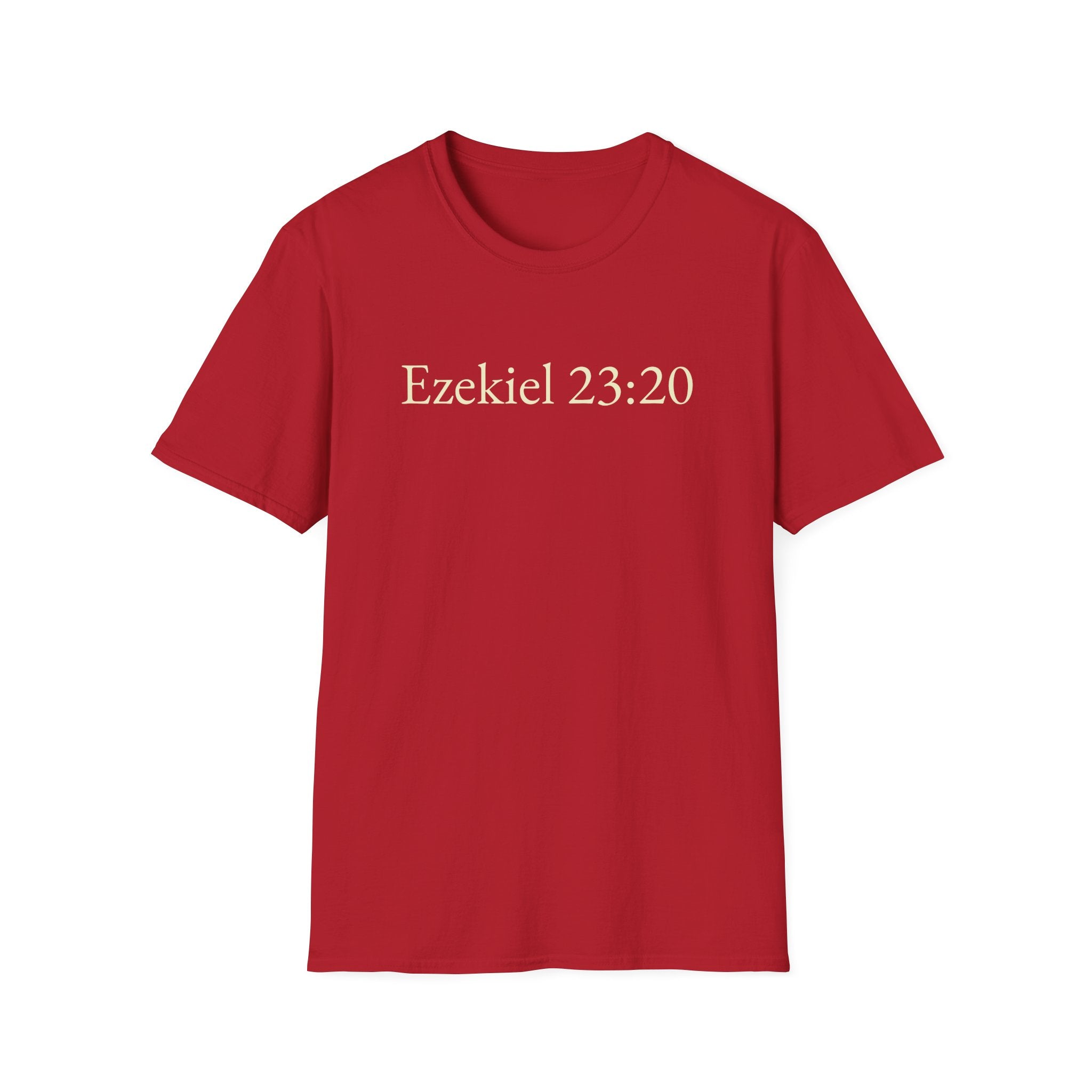 Ezekiel 23:20 Shirt Funny Bible Verse Tee Subtle Humor Graphic T-Shirt Unisex